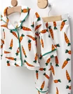 Pijama Kids and Carrots, alb-portocaliu picture - 3