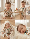Pijama Kids and Carrots, alb-portocaliu picture - 6
