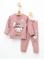 Pijama Little Girl Iepuras roz-pudra 1