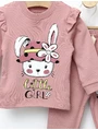 Pijama Little Girl Iepuras roz-pudra 2
