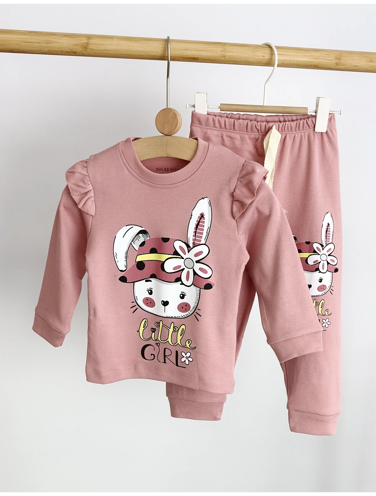 Pijama Little Girl Iepuras roz-pudra