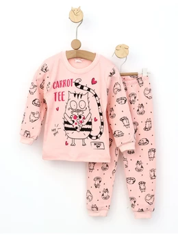 Pijama Lovely Cat model roz 1