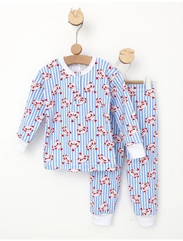 Pijama ML imprimata bleu-panda 1