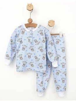 Pijama ML imprimata bleu-unicorni 1