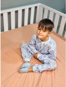 Pijama ML imprimata bleu-unicorni 2