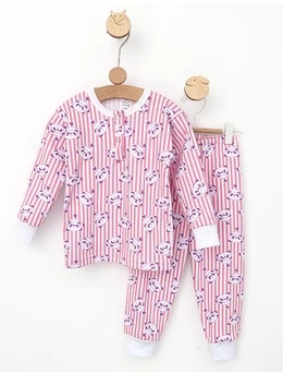 Pijama ML imprimata roz-panda