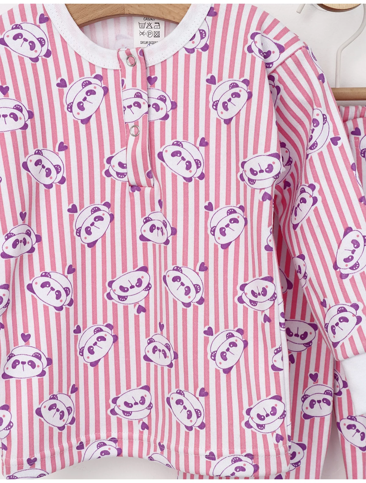 Pijama ML imprimata roz-panda