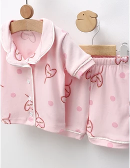 Pijama MS, Cu Happy, roz