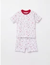 Pijama MS imprimata Bear & Birds, rosu picture - 1
