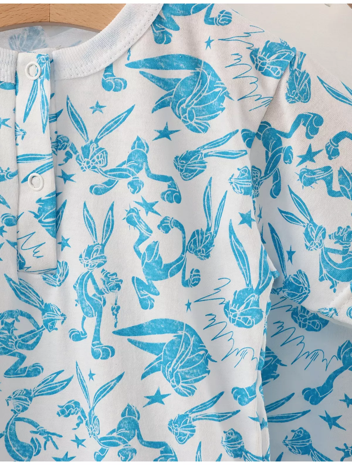 Pijama ms imprimata Bugs Bunny albastru