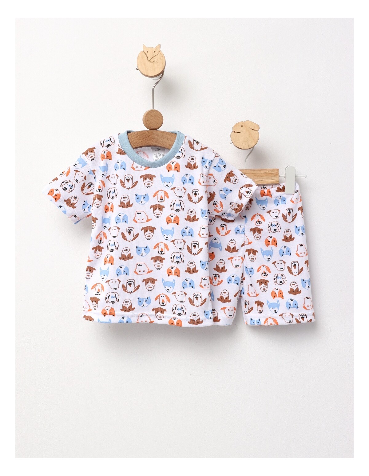 Pijama MS imprimata Catelusi, multicolor