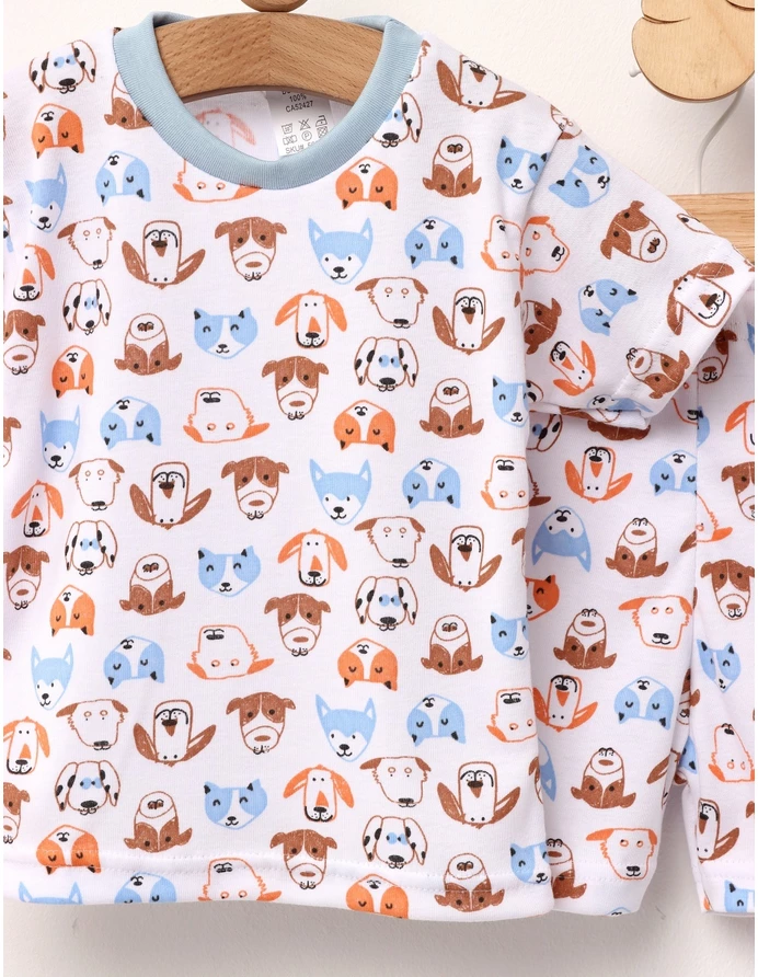 Pijama MS imprimata Catelusi, multicolor picture - 2