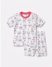 Pijama MS imprimata Cute Bunny ciclam picture - 1