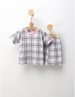 Pijama MS imprimata Daria alb-roz
