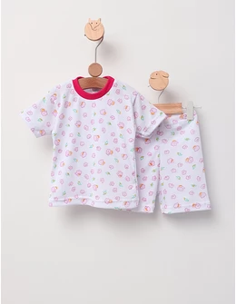 Pijama MS imprimata Norisori si Umbrelute roz
