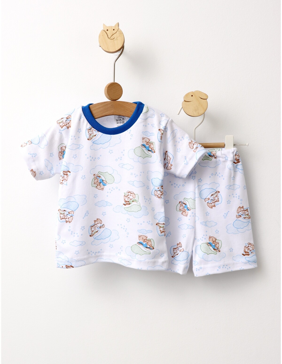 Pijama MS imprimata Norisori si Ursuleti blue