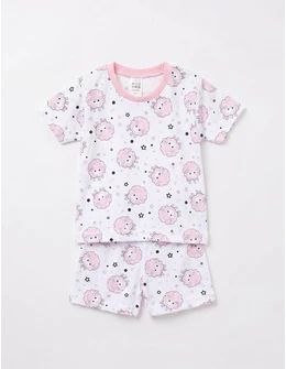 Pijama MS imprimata Oite roz