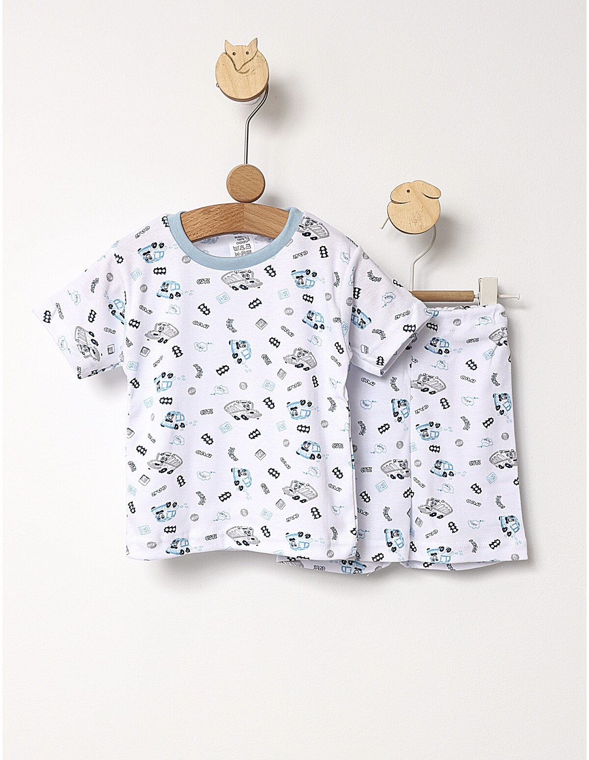 Pijama MS imprimata School Car albastru