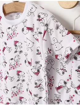 Pijama MS imprimata Snoopy ciclam 2