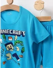 Pijama MS, Minecraft, cu turcoaz picture - 2