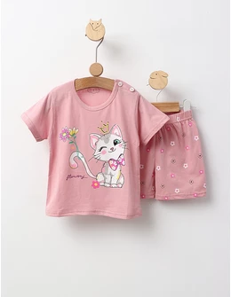 Pijama MS, Pisicuta Marie, cu roz
