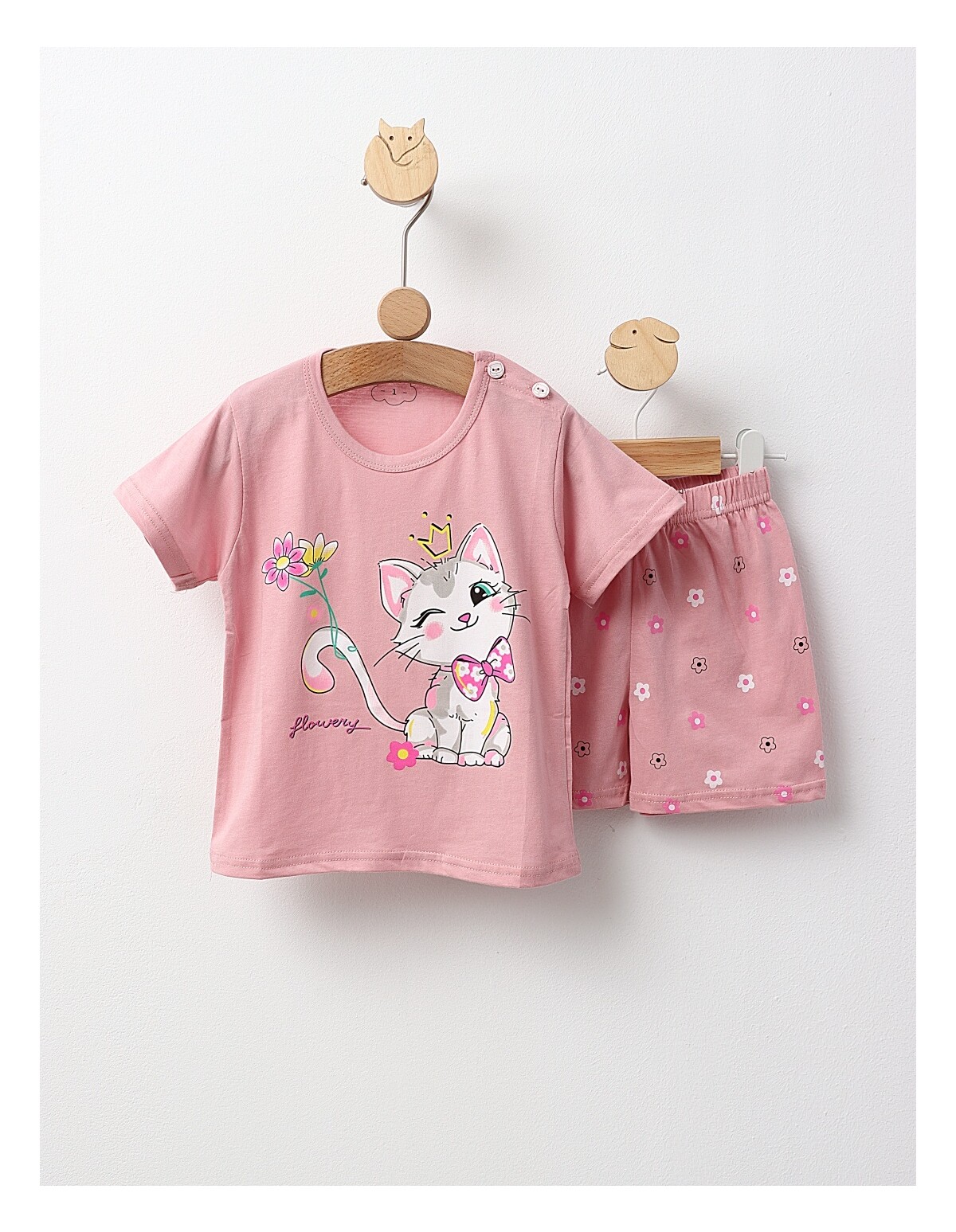 Pijama MS, Pisicuta Marie, cu roz
