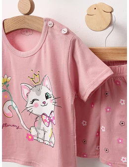 Pijama MS, Pisicuta Marie, cu roz