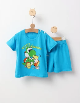 Pijama MS, Pokemon, cu turcoaz