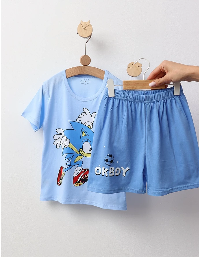 Pijama MS, Sonic, cu blue picture - 3