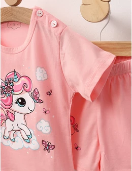 Pijama MS, Unicorn, cu roz