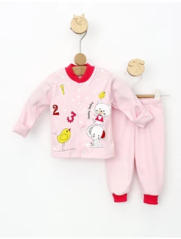 Pijama Prematur Animalutele roz-ciclam 1