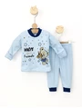 Pijama Prematur Happy albastru 1