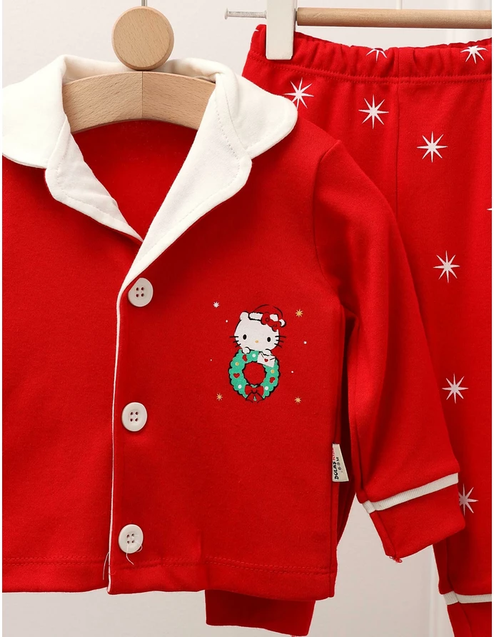 Pijama premium Christmas Kitty cu rosu picture - 2
