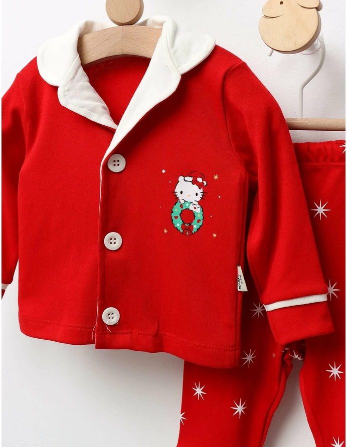 Pijama premium Christmas Kitty cu rosu picture - 4