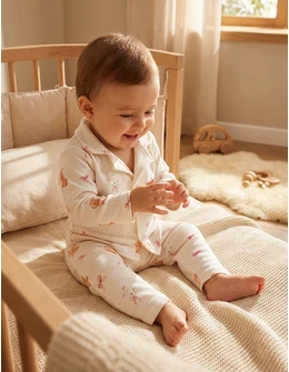 Pijama premium, Fetita Iepuras, alb-roz