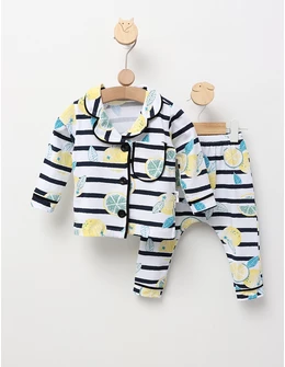 Pijama Sweet Fruits, model cu galben