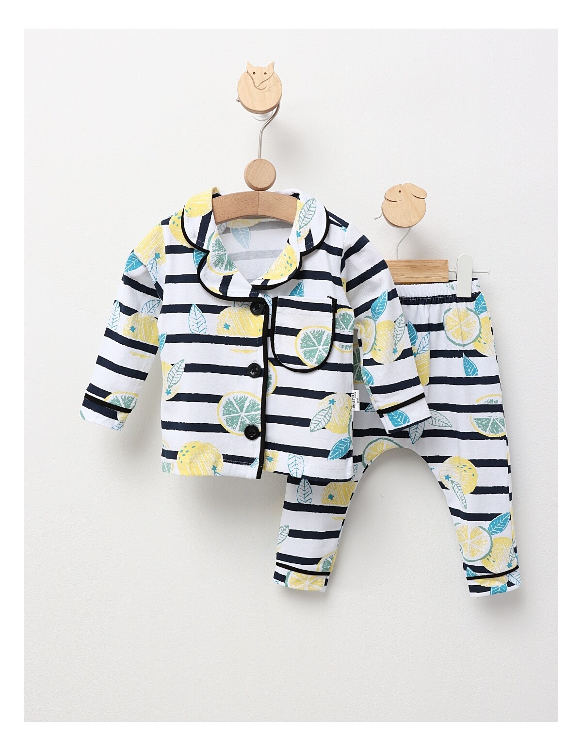 Pijama Sweet Fruits, model cu galben