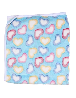 Pled cocolino bleu inimioare