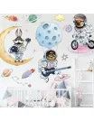 Autocolant de perete SPACE ANIMALS 89x89cm picture - 3