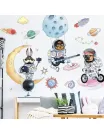 Autocolant de perete SPACE ANIMALS 89x89cm picture - 5