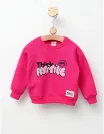 Bluza vatuita Think Positive model ciclam picture - 1