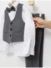 Costum elgant 4 piese EliteClass gri inchis picture - 4