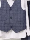 Costum elgant 4 piese Tony albastru picture - 3