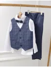 Costum elgant 4 piese Tony albastru picture - 6