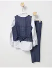 Costum elgant 4 piese Tony albastru picture - 7
