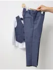 Costum elgant 4 piese Tony albastru picture - 8