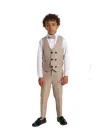 Costum elgant 4 piese Tony bej picture - 1