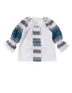 Costum popular fetite 3 piese turcoaz picture - 3