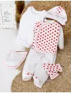 Costumas 6 piese alb-buline rosii picture - 1