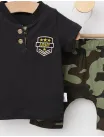 Costumas de vara Army camuflaj cu negru picture - 2